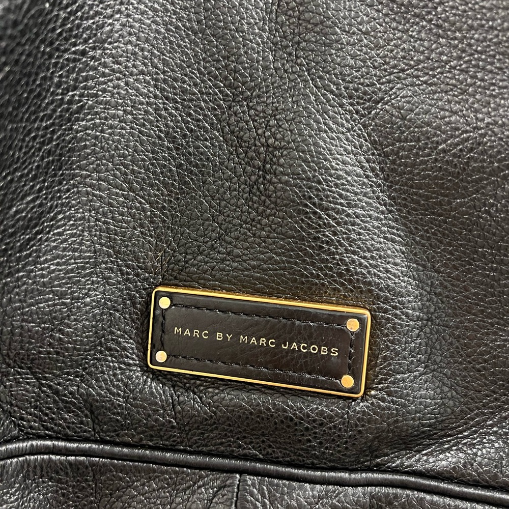 Marc by Marc Jacobs Satchel Too Hot To Handle Mini Shopper Black Leather Purse - Picture 6 of 9